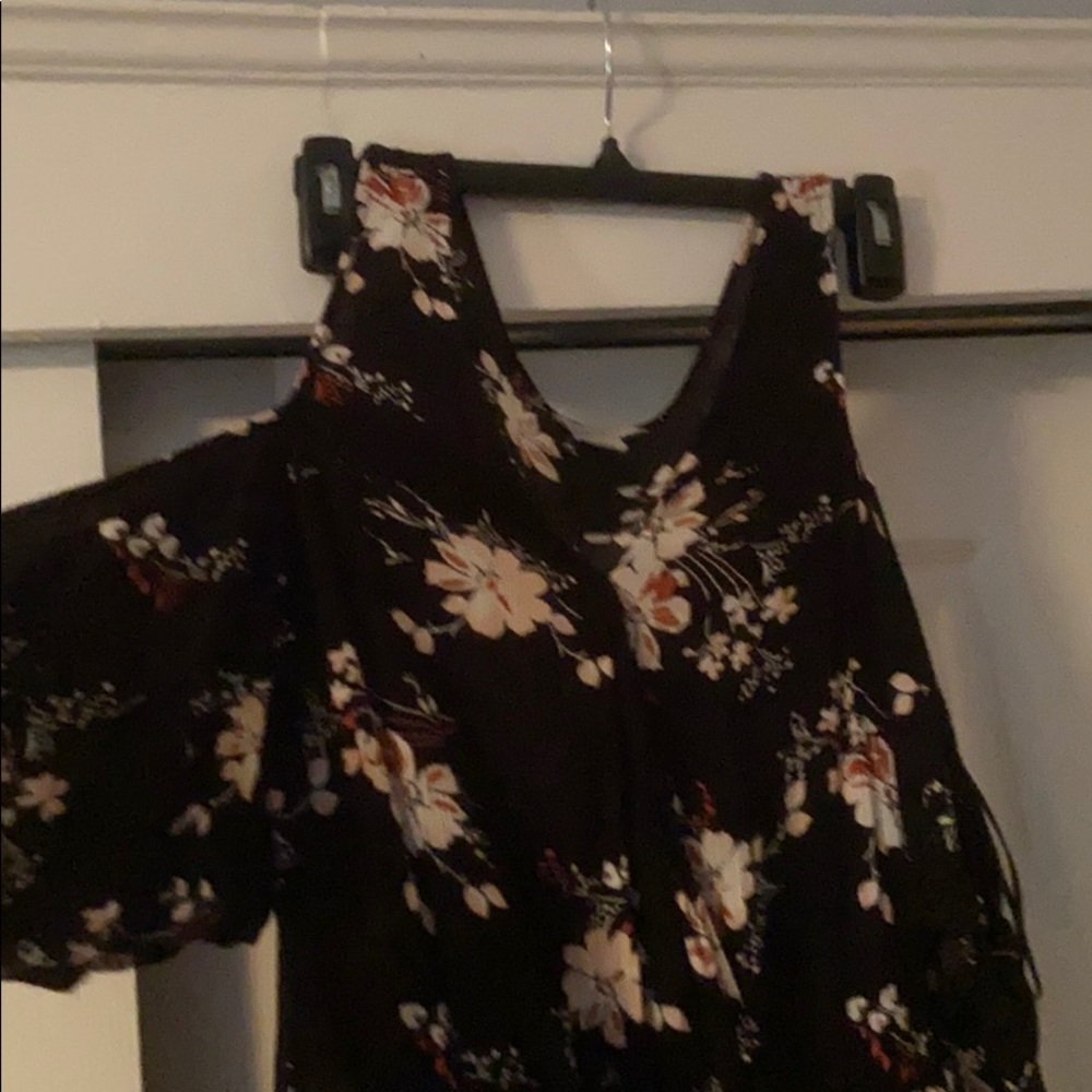 Black Flower romper